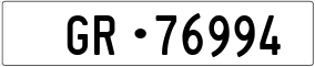 Trailer License Plate